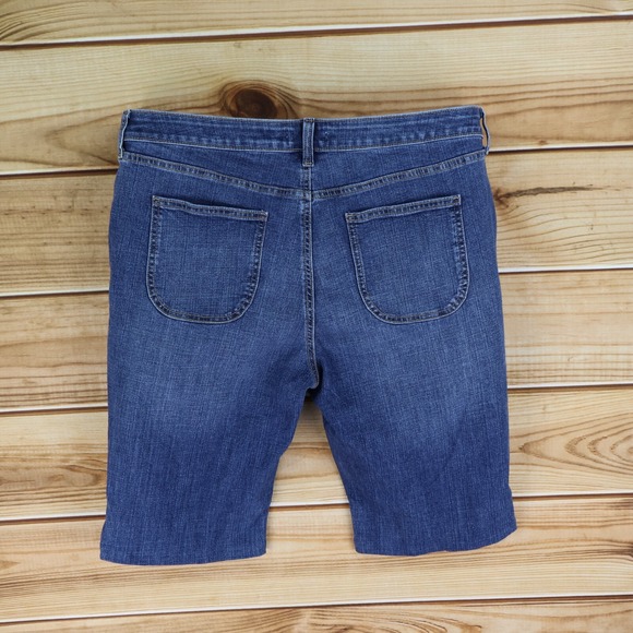 Sonoma Goods For Life Jean Shorts Womens Sz 18 Blue Medium Wash Denim Button Fly - Picture 2 of 7